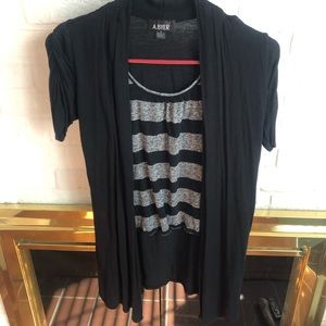 A. Byer | Striped Tank with Cardigan